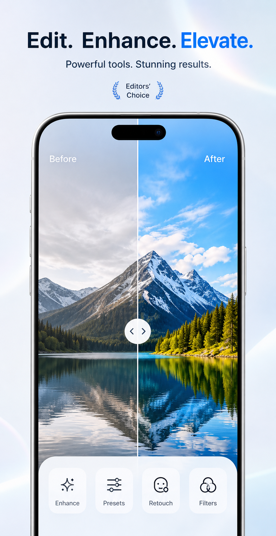 Photo enhancement App Store screenshot example