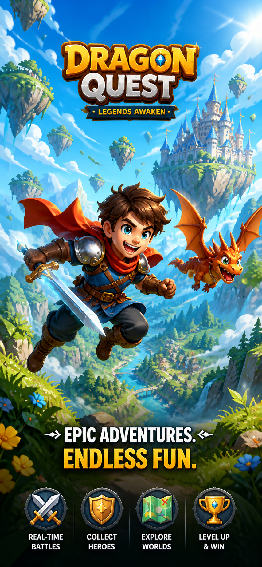 Mobile game App Store screenshot example